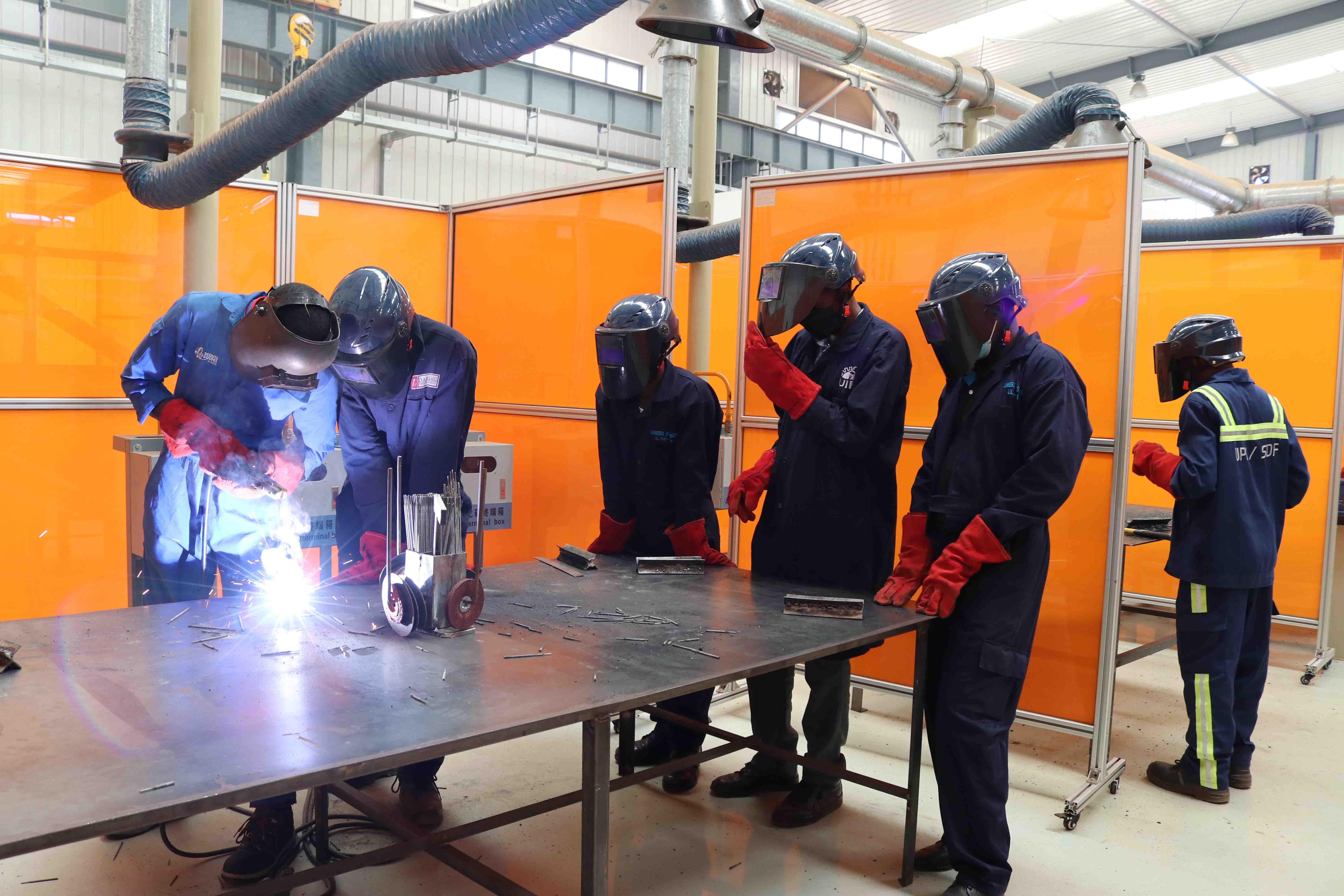 Welding powder coating and maintenance section at MMISDC Namanve