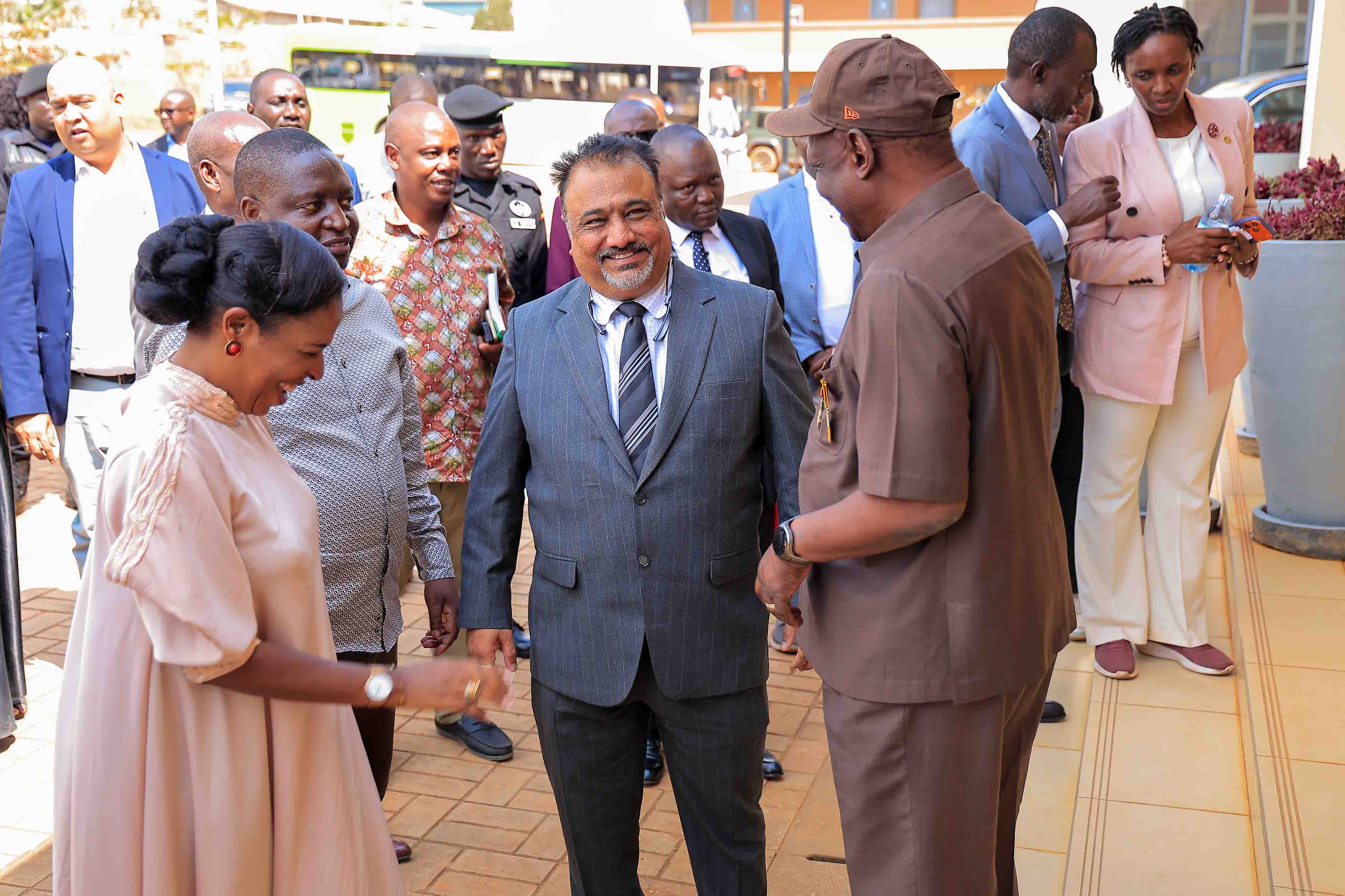 Presidential CEO Forum delegation arriving at UIRI's Namanve Campus